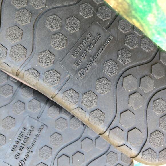 NWT in box Dearfoams Genuine Suede Clogs with Woven Taping Mens size 9 - Picture 7 of 11